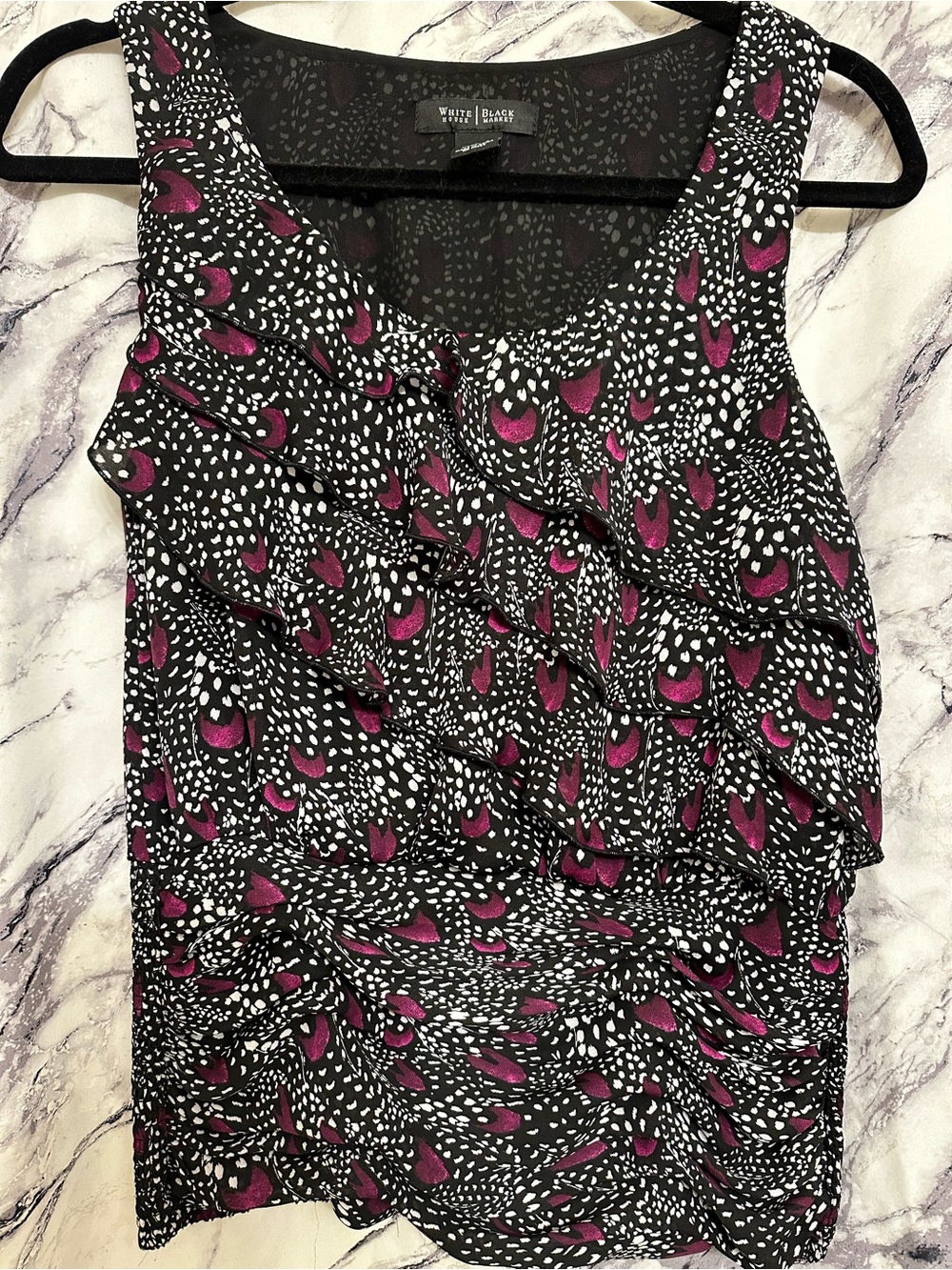 White House Black Market - Ruffled Blouse - S